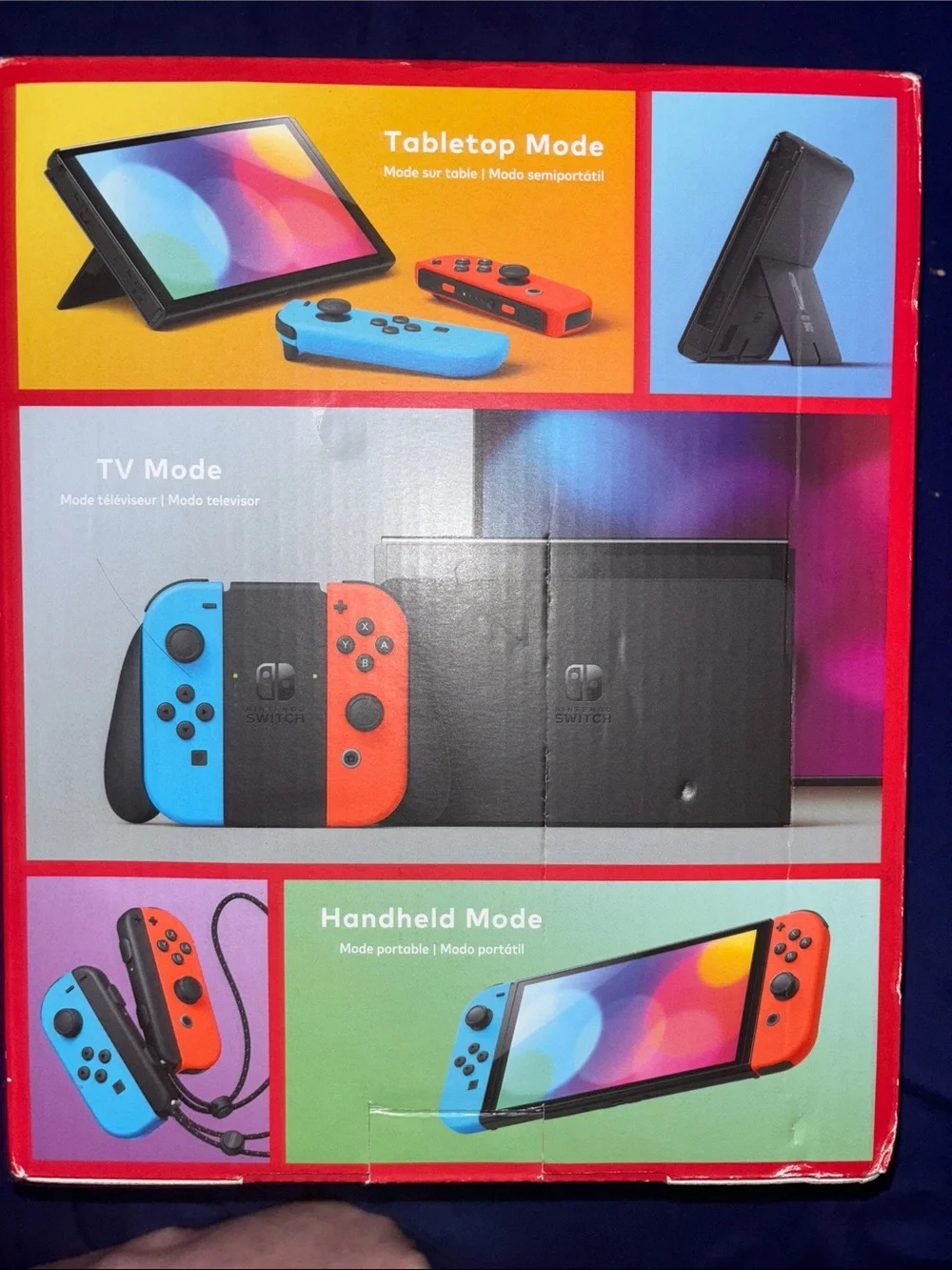 Nintendo Switch OLED Console with Blue & Red Joy-Con